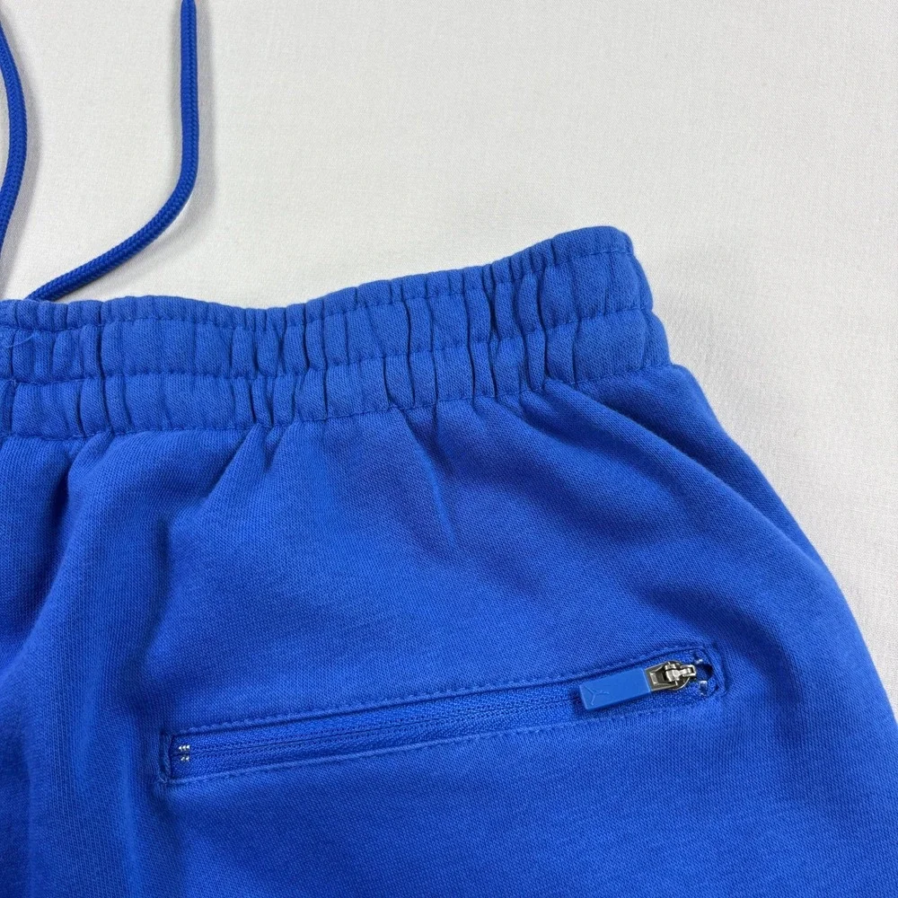 Air Jordan Jogger Sweatpants Mens Large Blue Tapered Spell Out Fleece Lounge